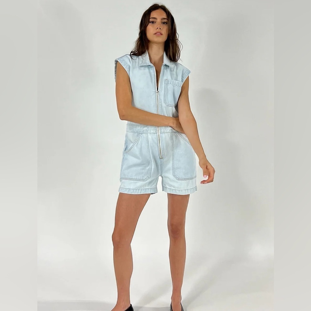 STUNNING Etica Light Blue Denim Romper. (M)